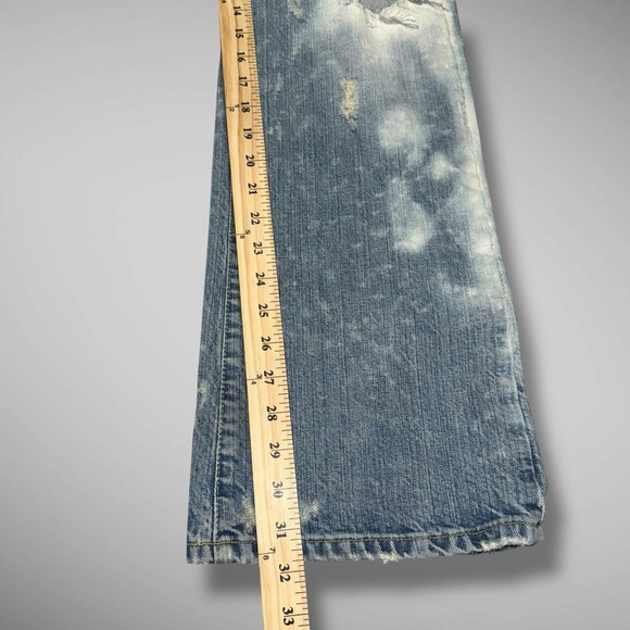 G-Star Raw Jeans Mens 32x32 Core Custom Thrashed Destroyed Bleached Acid Repair - Picture 15 of 16